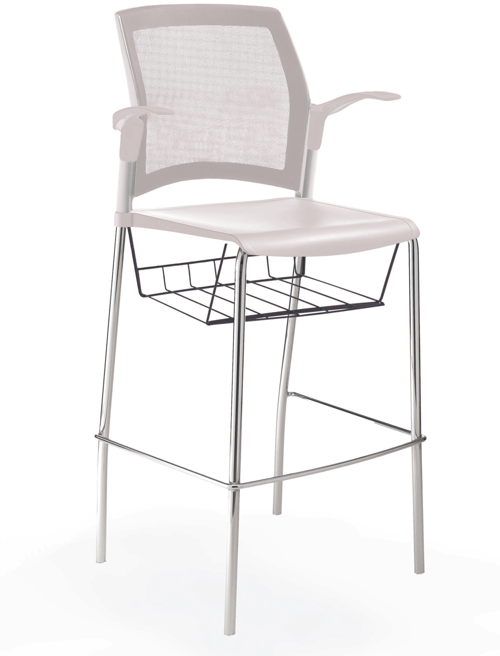 Rewind стул барный со спинкой-сеткой