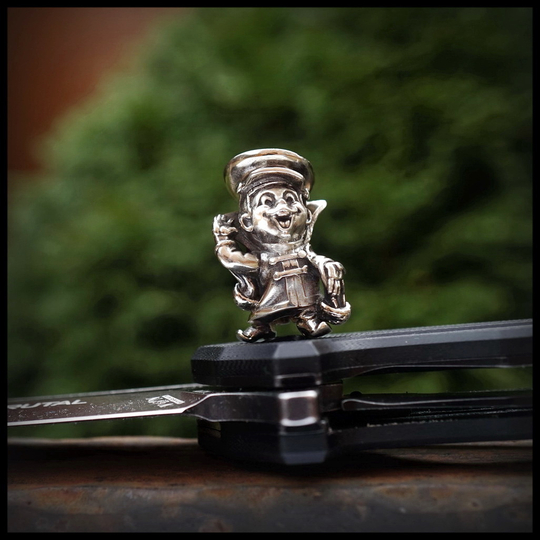 Темлячная бусина "Вовка" для ножей , мельхиор