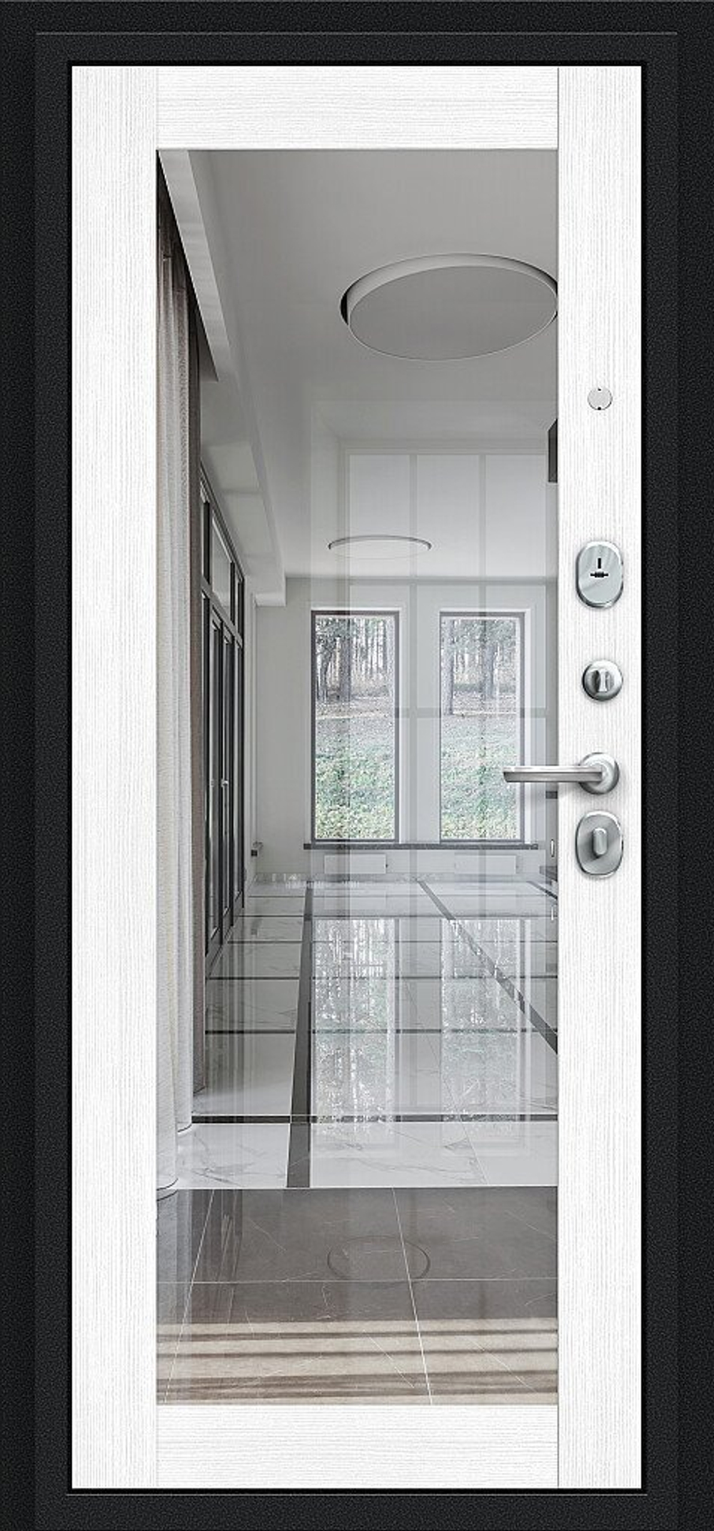 Флэш Букле черное/Snow Melinga 205*96 правое