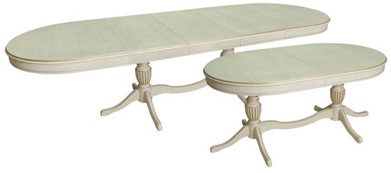 Стол Юкка (дуб/тон 1 с золотой патиной/ножка Люкс-1) 1050х1700(2150/2600/3050)