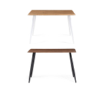 Стол деревянный Woodville Кангас 120х80х77 дуб вотан, белый, ножки белые