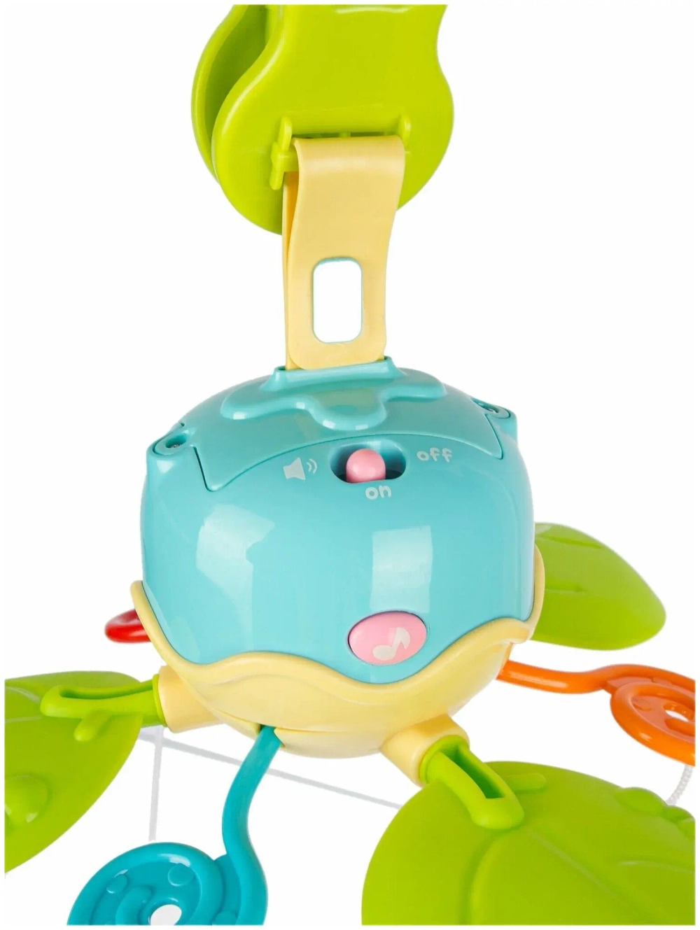 107129/Музыкальная карусель "Elefantino" на бат, колыбел. мелодии, звуки природы, регул. громкости,