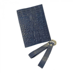 Обложка для автодокументов, натур. кожа, синий, тиснение, конгрев "Данди"