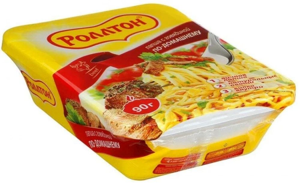 Лапша Роллтон С говядиной по-домашнему 90 г