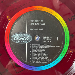 Винтажная виниловая пластинка LP The Best Of Nat King Cole (Japan 1963) (No Obi) (Red Wax Vinyl)