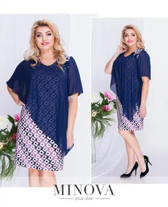 Платье 00266-коралловый-ромб Minova