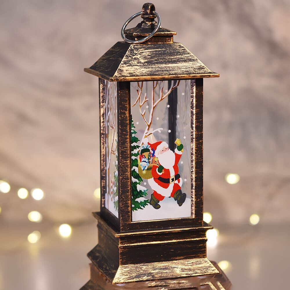 Фонарь новогодний с подсветкой, теплый белый свет, работает от 3*LR44 (в комплекте)