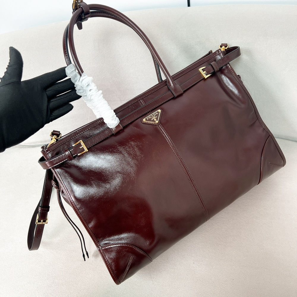 Prada Extra Large Leather Handbag 42 cm