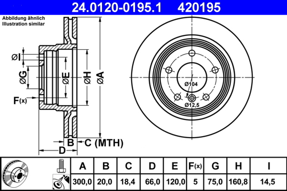 ATE - 24012001951-ATE - Brake Disc
