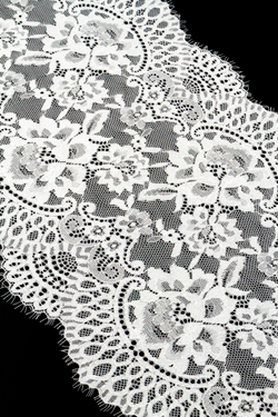 Кружево шантильи экрю эластичное ширина 23 см