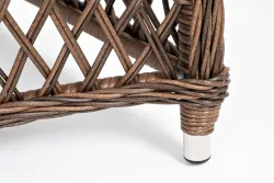 "Эспрессо-80 L" обеденная группа плетеная, цвет коричневый