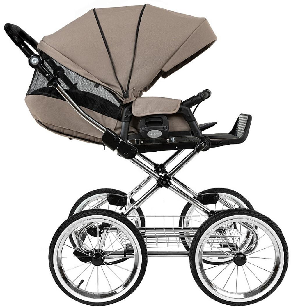 Детская коляска Roan Bass Next Classic d14 2.0 2 в 1 BSNC/90/2 Hazel/Black/руч.Black