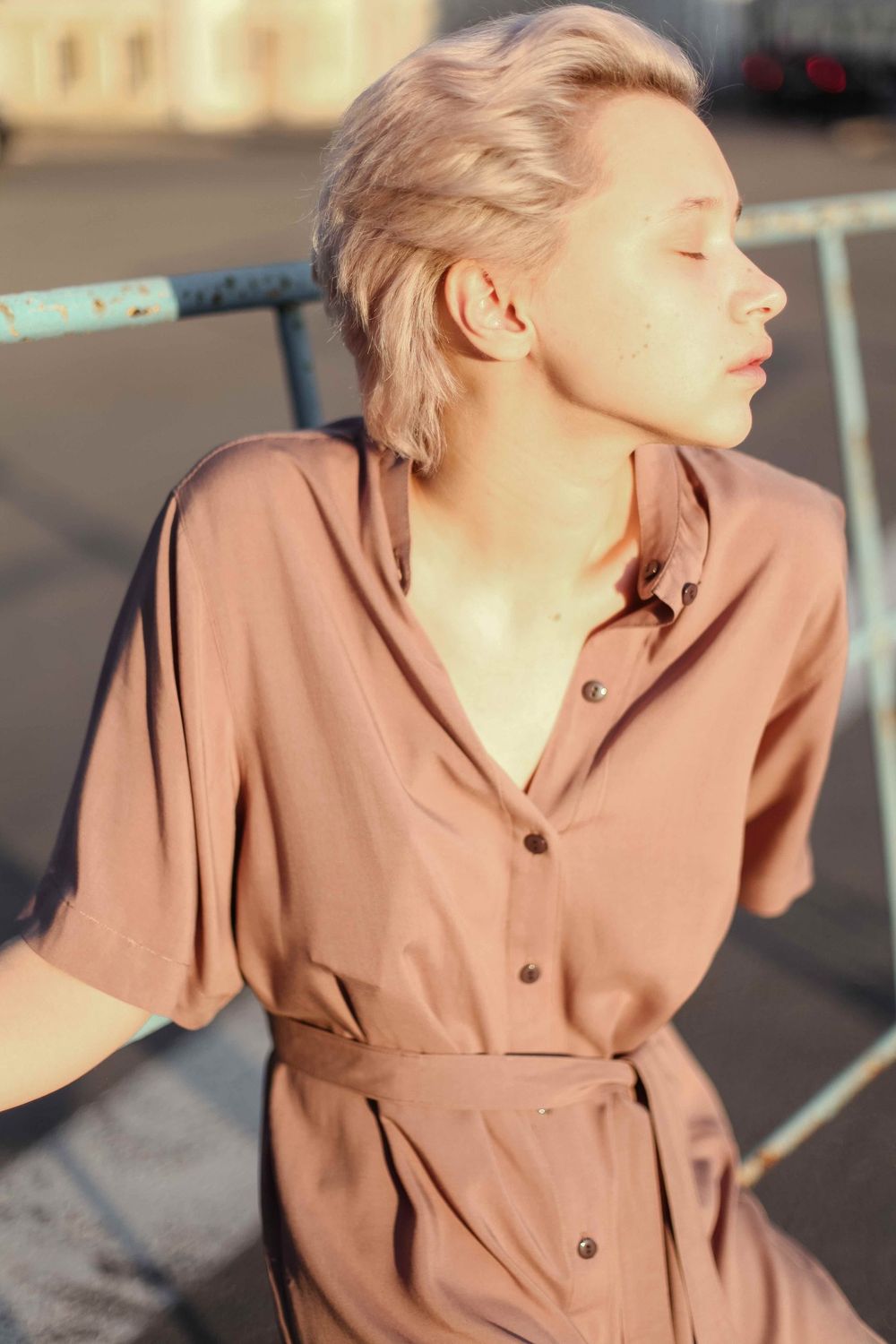 Платье-рубашка FOS Вискоза Кофейная