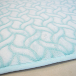 Коврик для ванной 40*60см "Зигзаги" мягкий ворс, полиэстер, зеленый