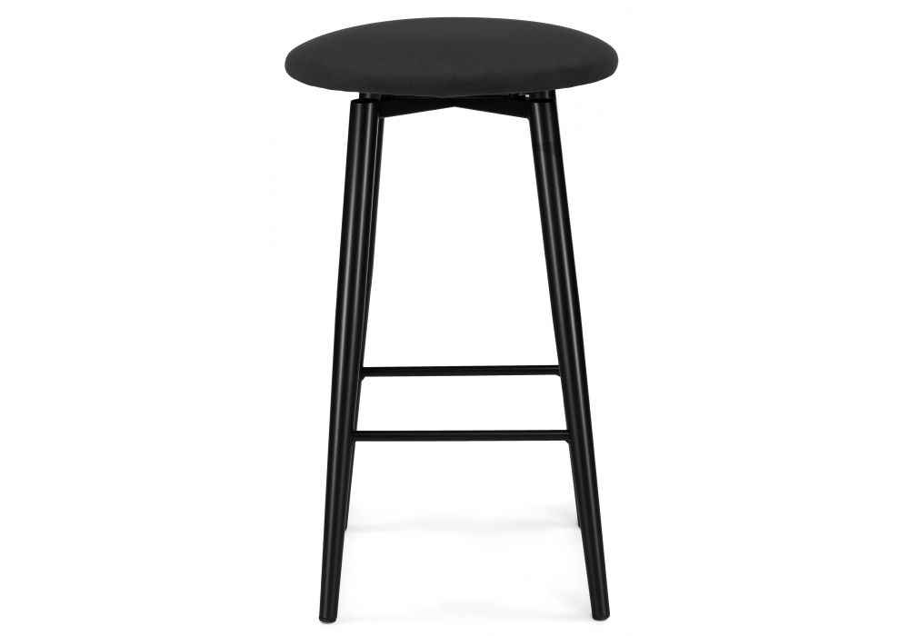 Полубарный стул Гангток крутящийся катания блэк / черный матовый