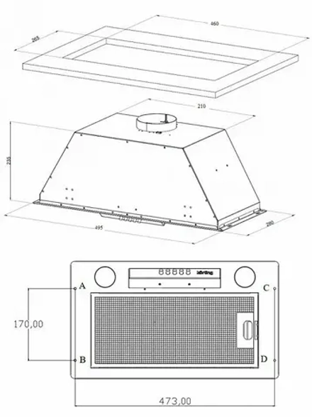 Встраиваемая вытяжка Korting KHI 6631 RN