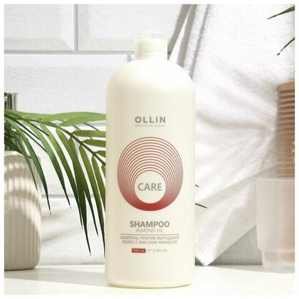 OLLIN CARE Шампунь против выпадения волос с маслом миндаля 1000мл/ Almond Oil Shampoo