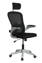 Кресло офисное Gramber С02 Сетка черная/Ткань черная/Белый