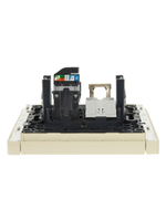 FORTE&PIANO Розетка двойная RJ11+RJ45 кат.5E FP435 ваниль IEK