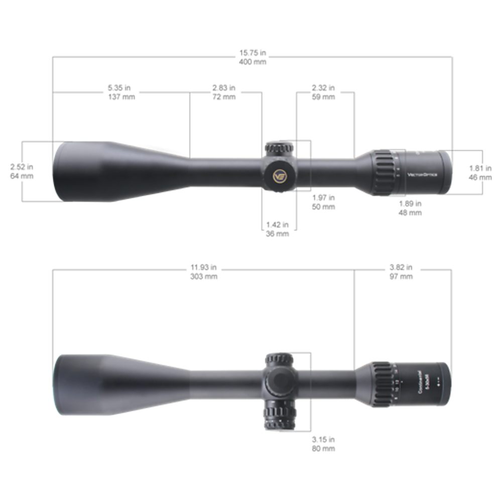 Прицел Vector Optics Continental X6 5-30x56 ZeroStop, сетка Hunting BDC (SCOL-X22P)