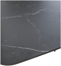 Стол BLANCO 160 MATT BLACK MARBLE SOLID CERAMIC / Орех, ®DISAUR