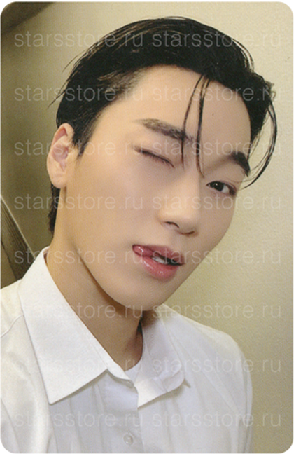 Фотокарта San ATEEZ Golden Hour : Pt.2 (hello82 Berlin fansign)