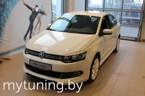 Накладка переднего бампера для Volkswagen Polo sedan