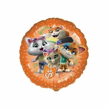 Шар круг "44 Котёнка" 45 см