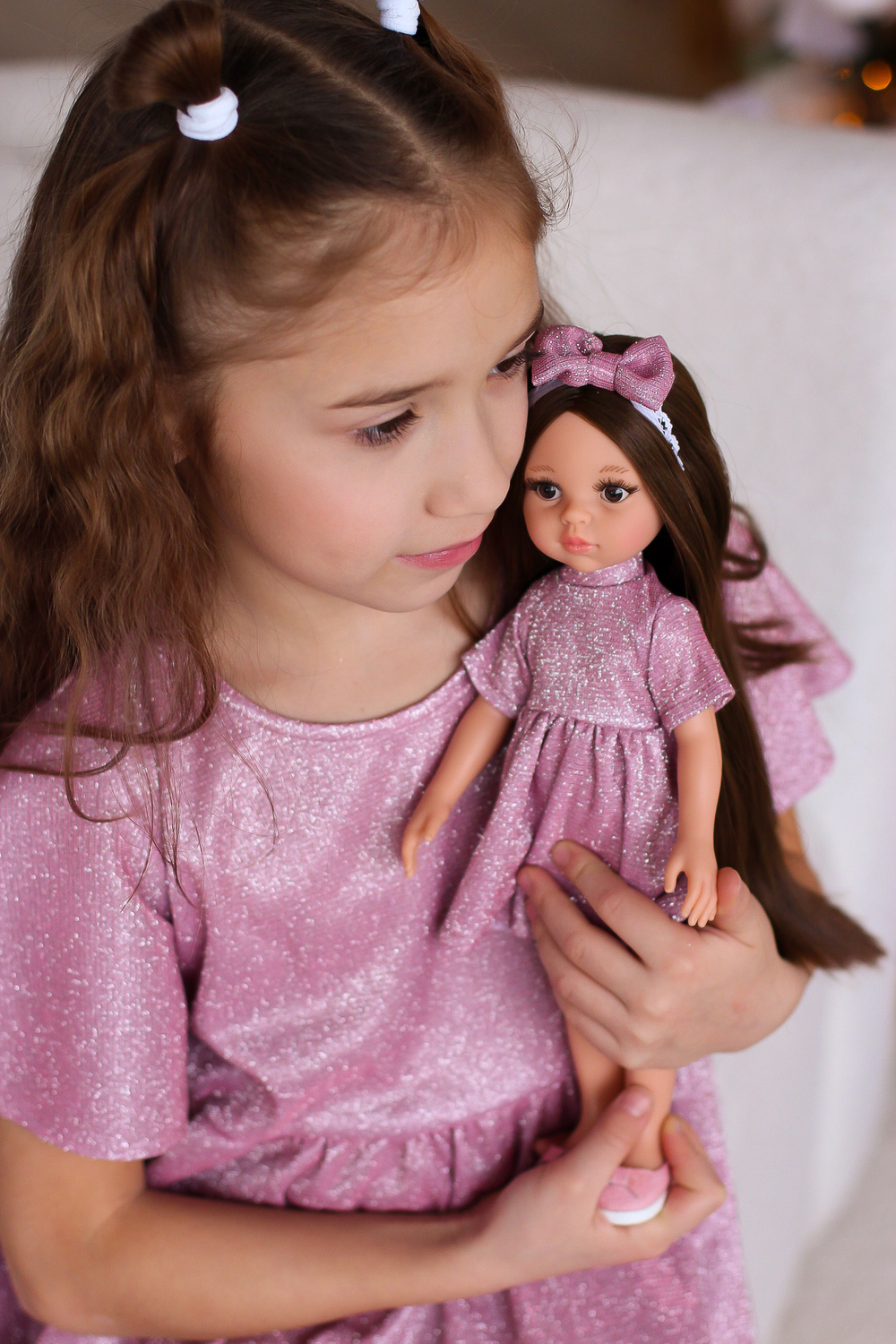 Платье блестящее "Звездочка" с люрексом, розовое