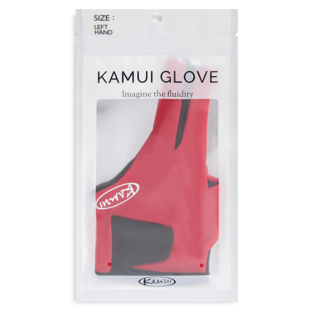 Перчатка для бильярда "Kamui QuickDry Short" красная/черная левая L