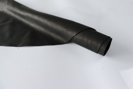 0,6-0,9 Кожа для подкладки обуви черная кож кусок 66 дм² (КЛ)