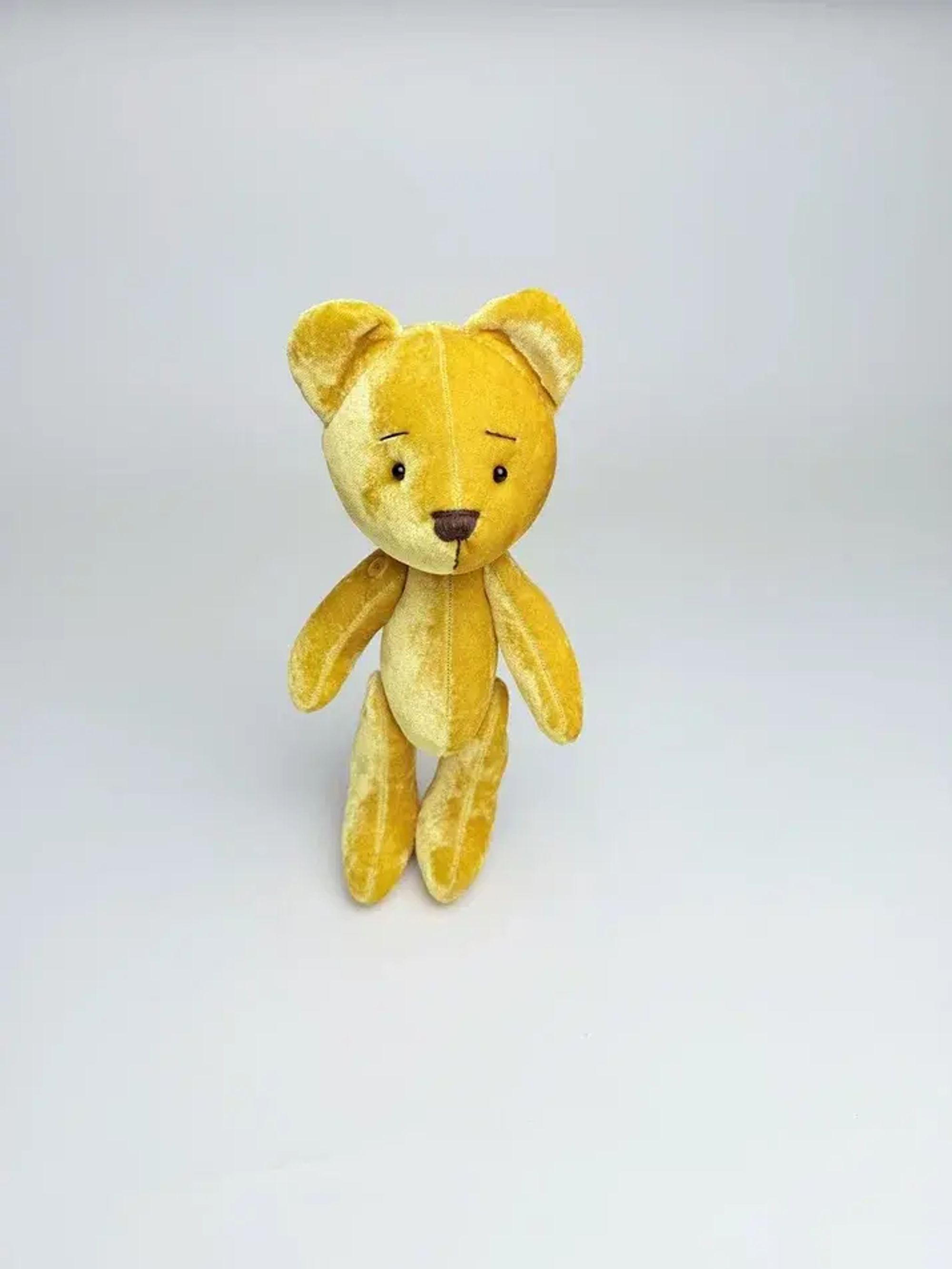 Мишка маленький Горчичный бархат