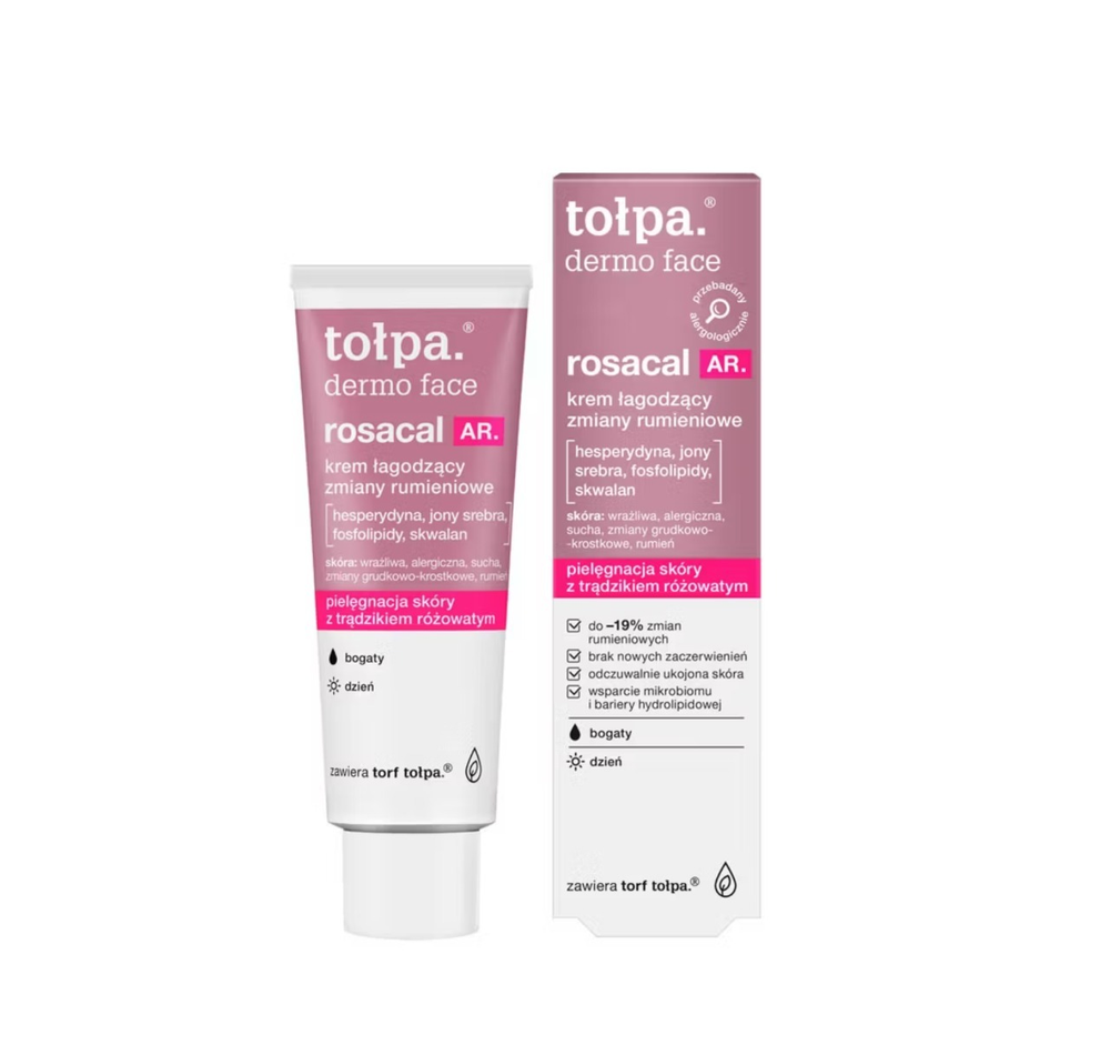 Tołpa DERMO FACE ROSACAL AR Успокаивающий насыщенный дневной крем от эритемы, 40 ml