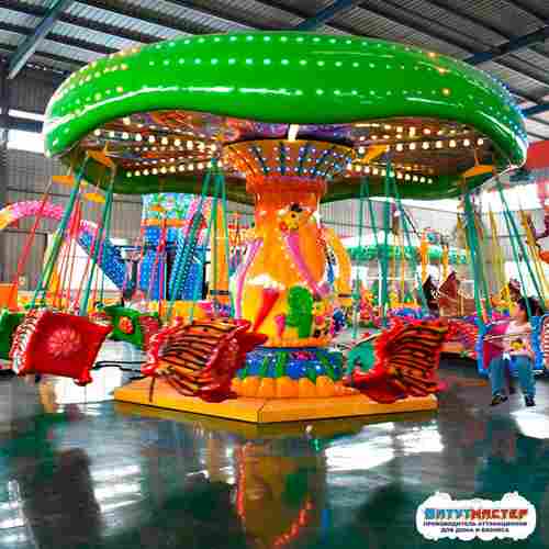 Подвесная карусель «Цветочная Поляна», 12 мест, 6×6×4 м