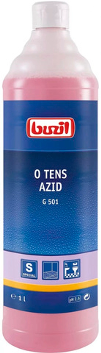 O TENS AZID, кислотное средство, не содержащее ПАВ для чистки керамогранита, Buzil 1 л.