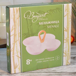 Менажница 4-х секционная с бамбуковой ручкой, 110-0923