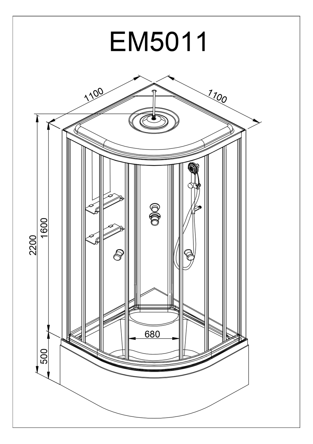 Душевая кабина AvaCan (АваКан) D511S