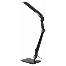 Настольный светильник ЭРА NLED-497-12W-BK светодиодный на струбцине и с основанием черный