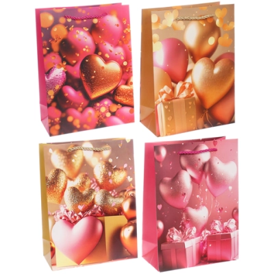 Пакет подарочный «Влюбленность» 18*24*8.5 см, микс