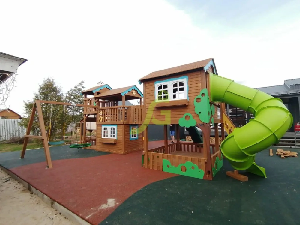 Детская деревянная площадка "Домик 6 Совенок"
