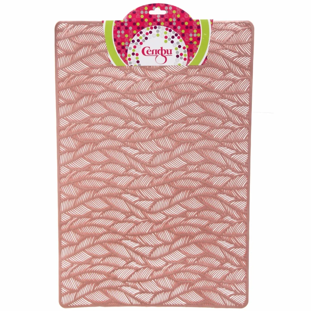 Салфетка на стол 30*45см «Листья» розовое золото