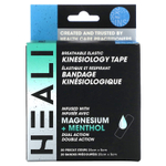 Heali Medical Corp, дышащее эластичное кинезиологическое тейпирование, синее, 20 вырезанных полосок