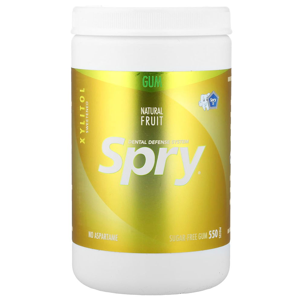 Xlear, Spry®, жевательная резинка, натуральный фруктовый вкус, без сахара, 550 шт.