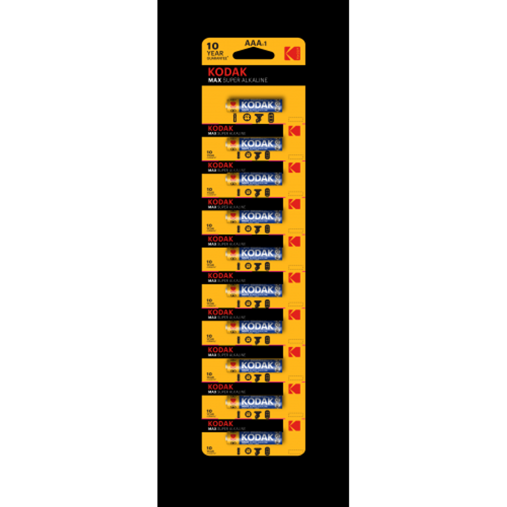 Батарейки Kodak LR03-10BL MAX SUPER Alkaline [K3A-10] | Батарейки Щелочные (Алкалиновые)