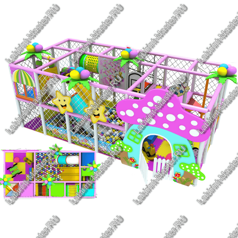 Детский игровой лабиринт "Грибной дождь"