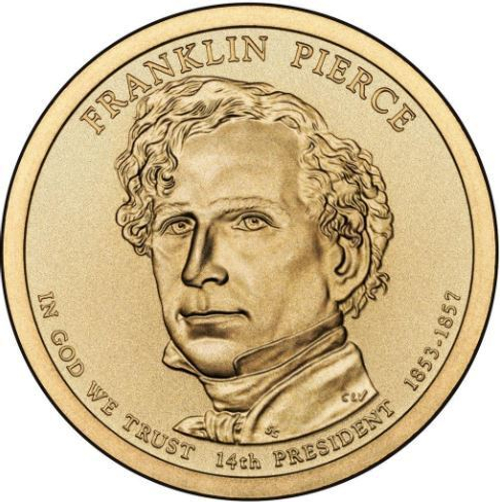1 доллар 14-й президент США Франклин Пирс 2010 год