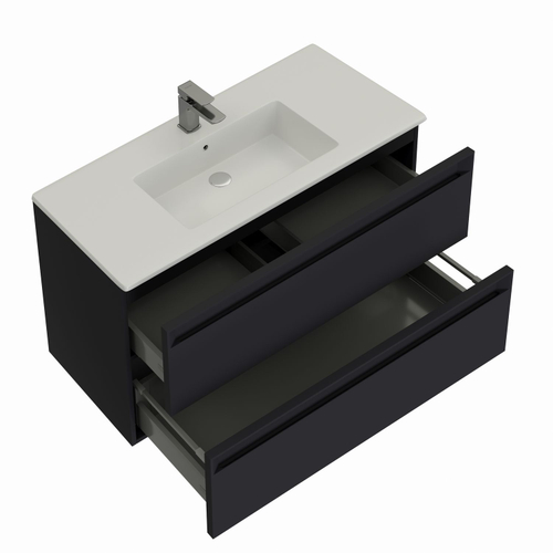 Тумба с раковиной Allen Brau Eclipse 2.0 100 см 1.E1003.AM 2.0 антрацит матовый