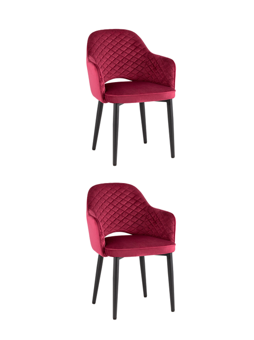 Стул Венера диамант велюр бордовый 2 шт