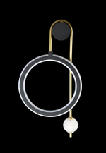 Бра Crystal Lux CORIDA AP25W LED BLACK/GOLD