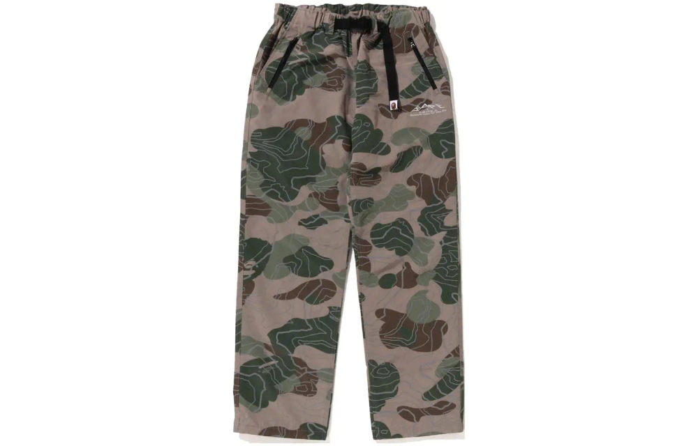 A Bathing Ape Layered Line Camo Track Брюки